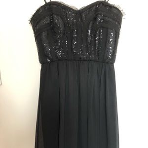 Max and Cleo Sweetheart Strapless Sequined Dress
